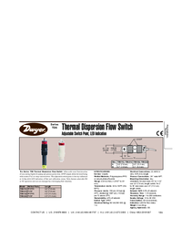 Thumbnail of document Data Sheet - TDS Thermal Dispersion Flow Switch